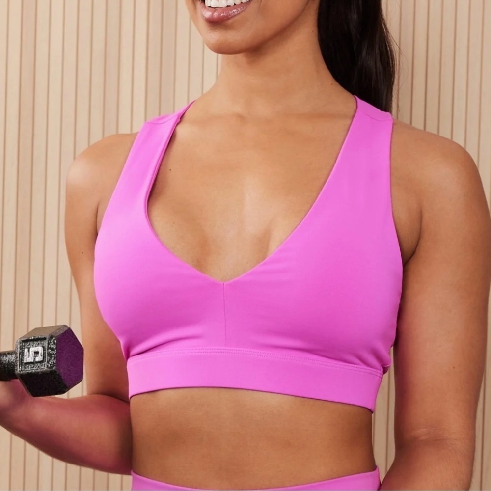 Fabletics Pink Racerback Sports Bra Seamless Intimates